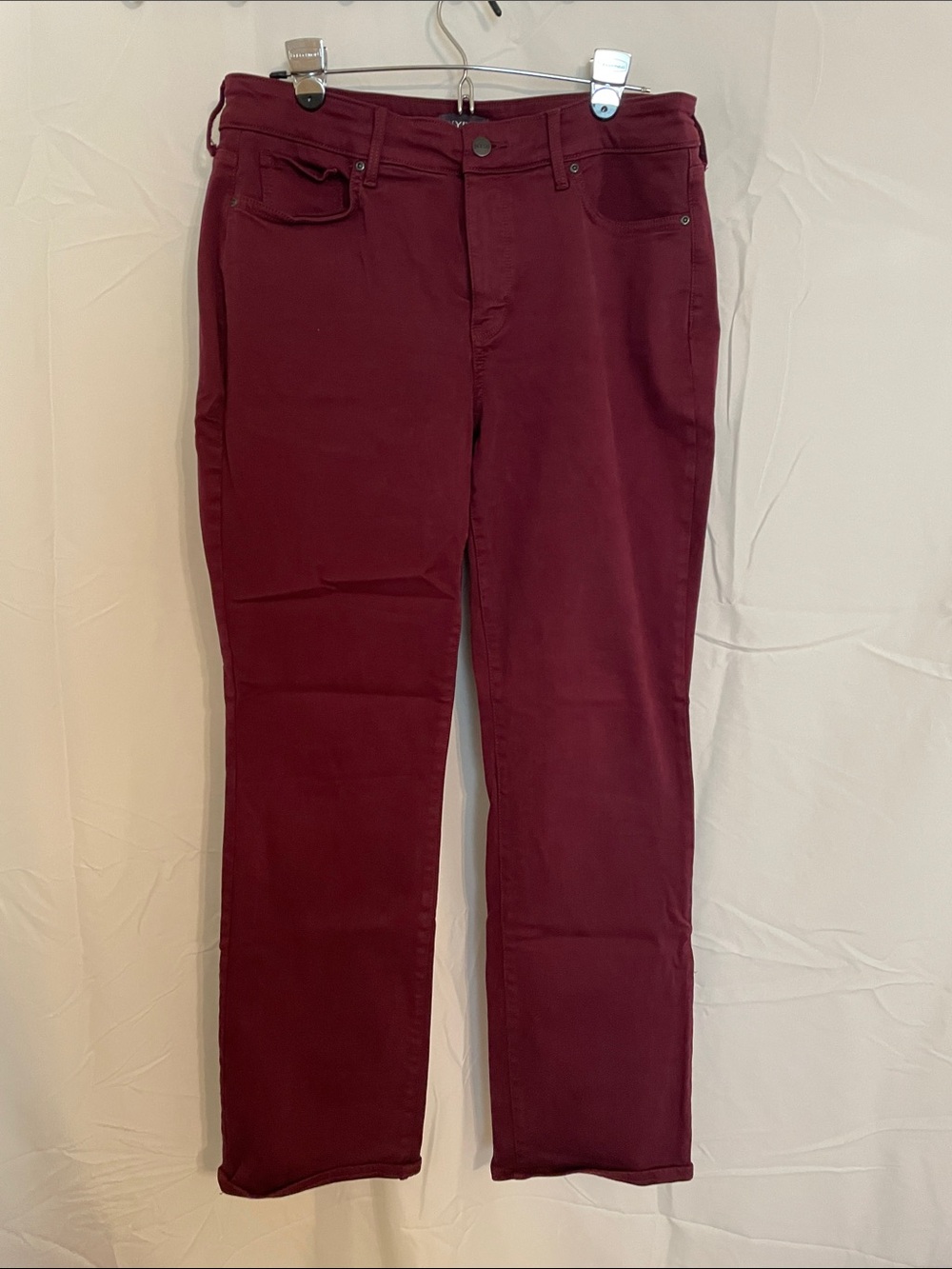 NYDJ Straight Leg Jeans in Burgundy Wine